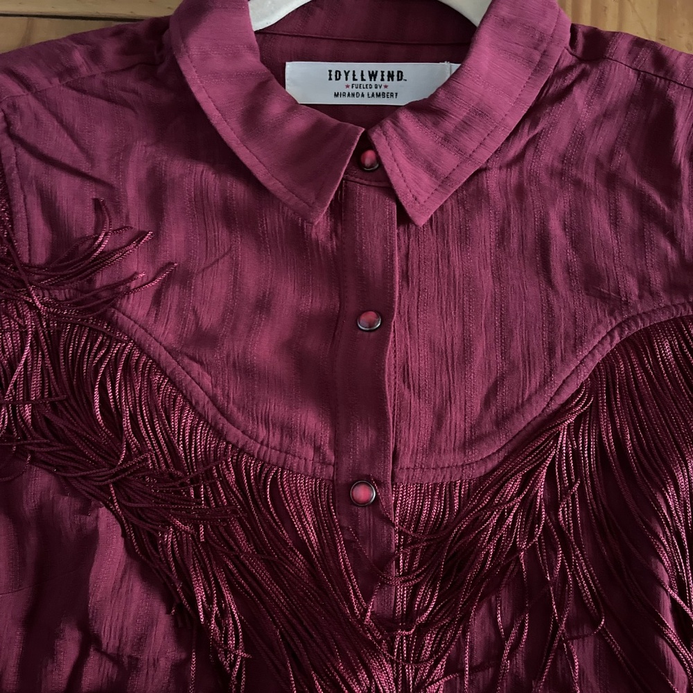 Idyllwind Fringe Crinle blouse, NWT - Picture 3 of 5